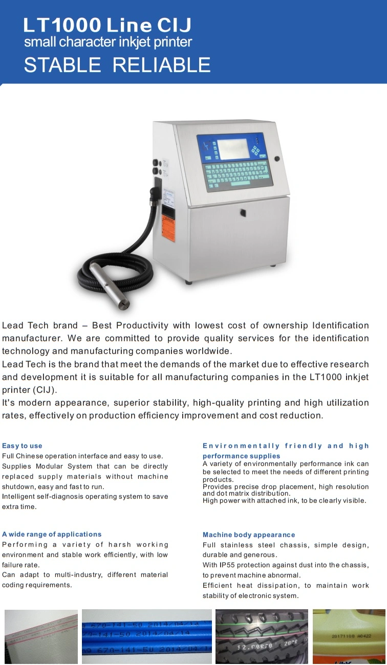 Lt1000s Small Character High Speed Inkjet Coding Machine