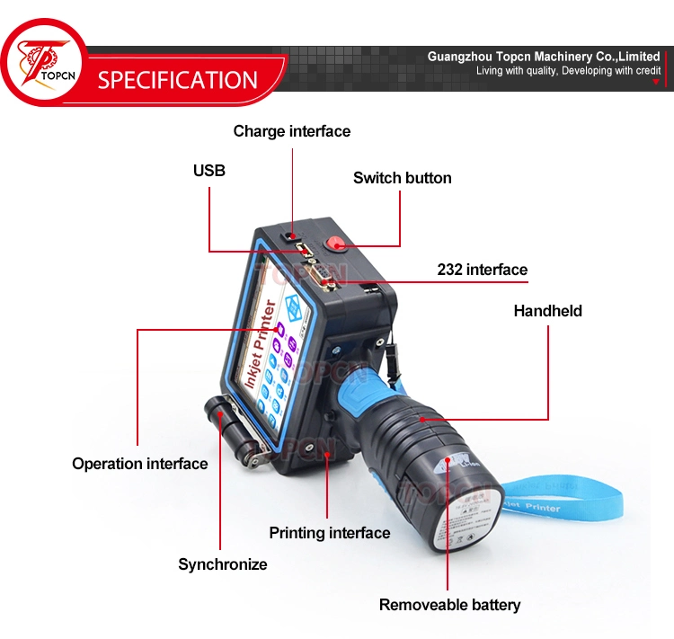 Cheap Price High Quality Portable Expiry Date Hand Inkjet Machine Handheld Inkjet Coding Printer for Sale